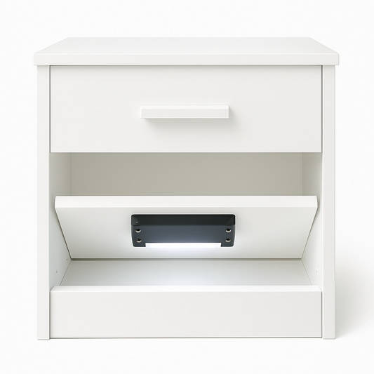 Mantlet Chest of 2 Drawers Modern White Nightstand