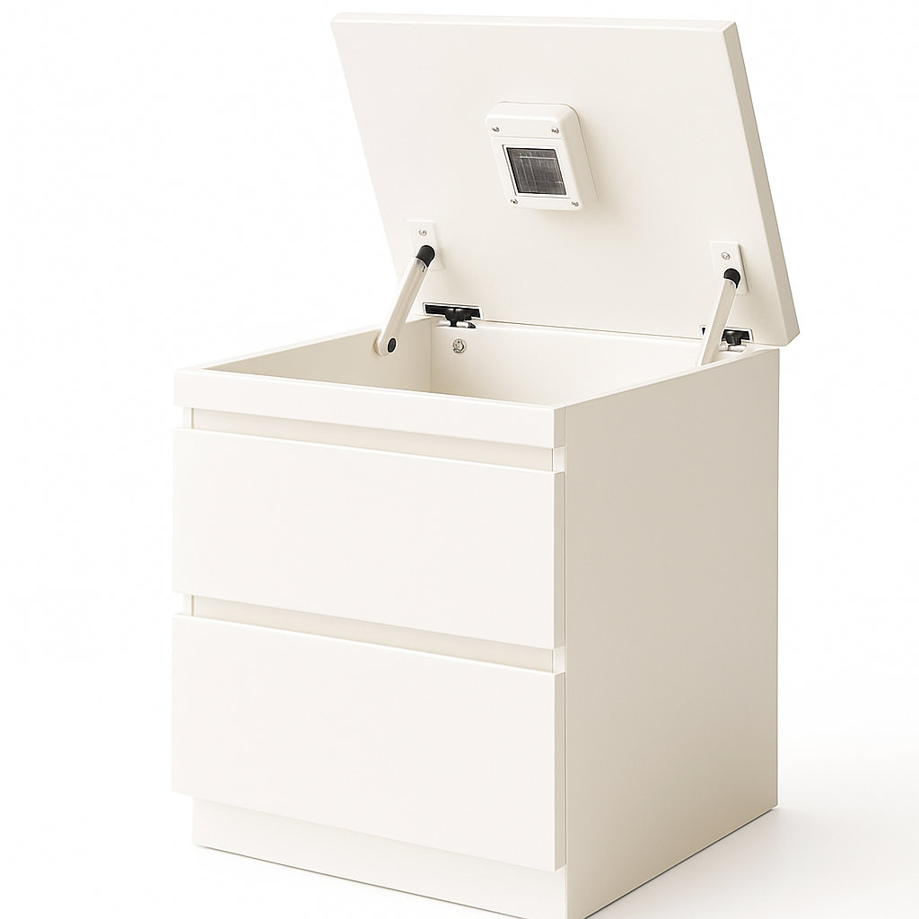 Bennetts Chest of 2 Drawers Modern White Nightstand