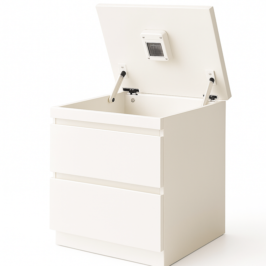 Bennetts Chest of 2 Drawers Modern White Nightstand
