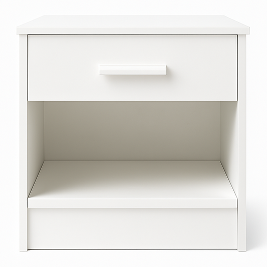 Mantlet Chest of 2 Drawers Modern White Nightstand