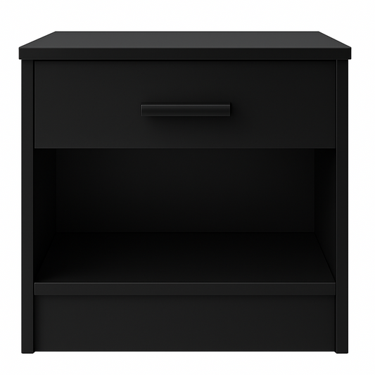 Mantlet Hidden Compartment Chest of Drawers Modern Black Nightstand