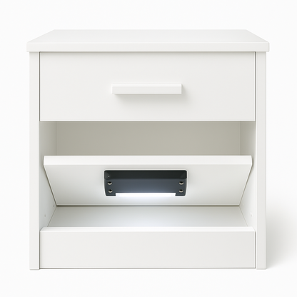 Mantlet Chest of 2 Drawers Modern White Nightstand
